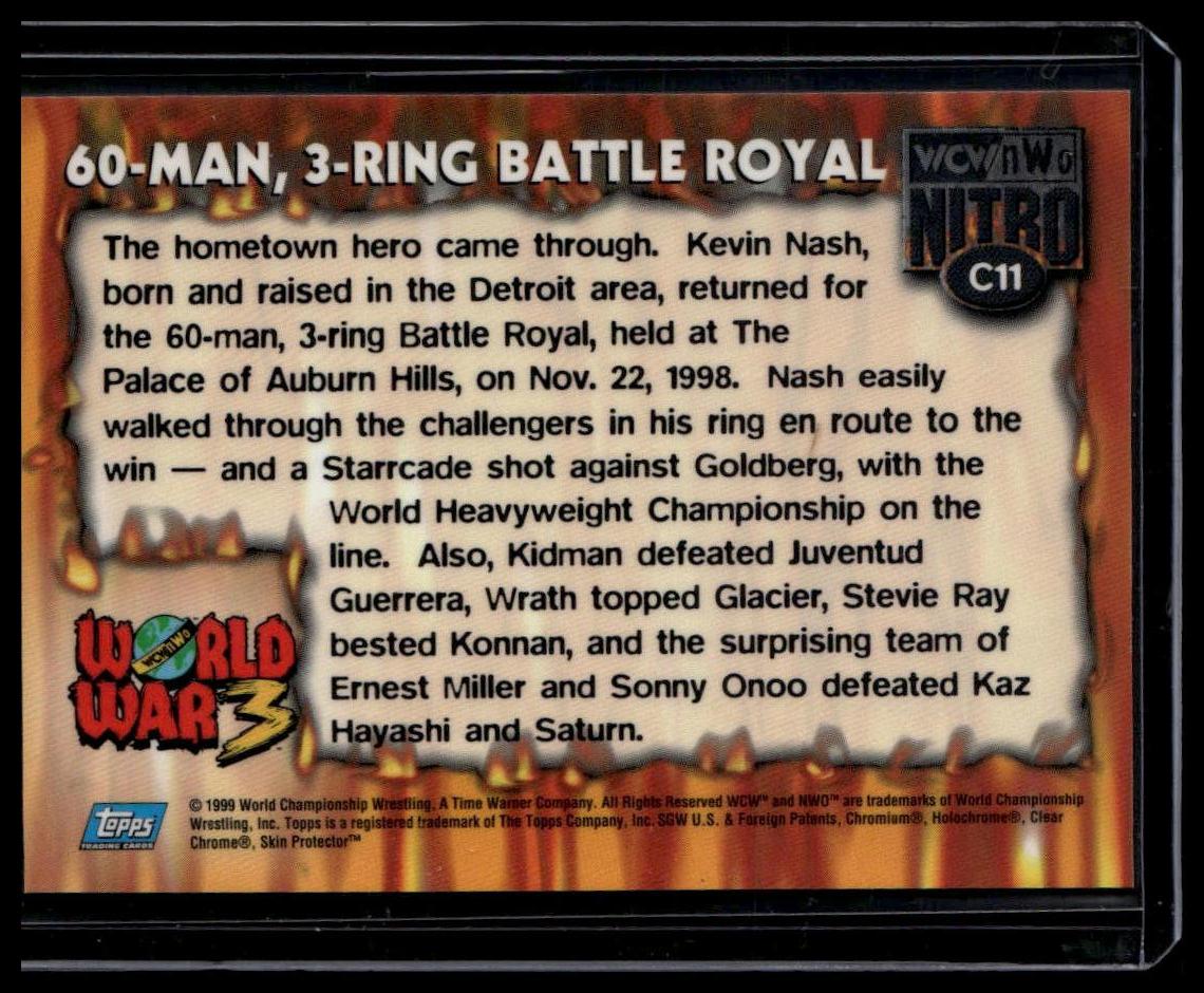 1999 Topps WCW/nWo Nitro #C11 60 Man Battle Royale Chrome