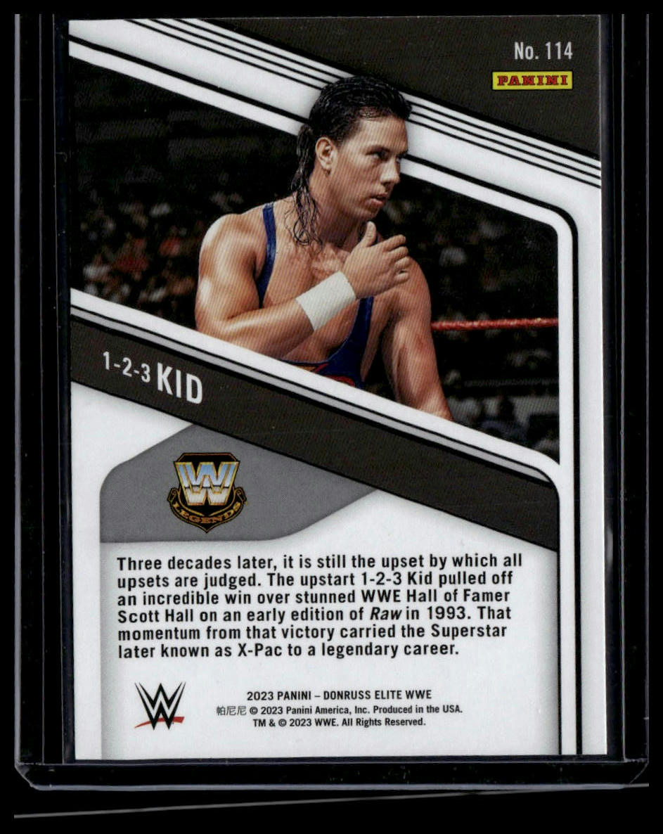 2023 Donruss Elite WWE #114 1-2-3 Kid Red