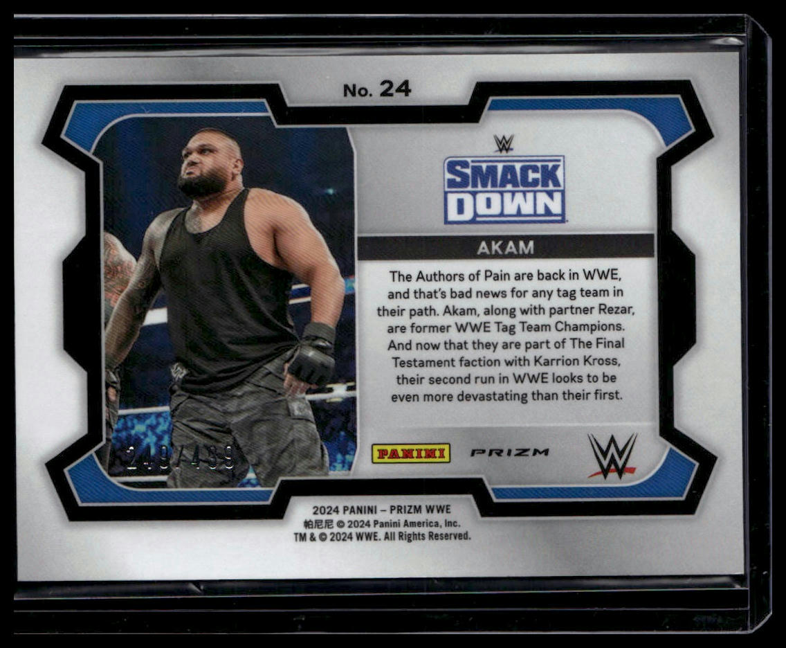 2024 Panini Prizm WWE #24 Akam Pulsar Prizms #/499