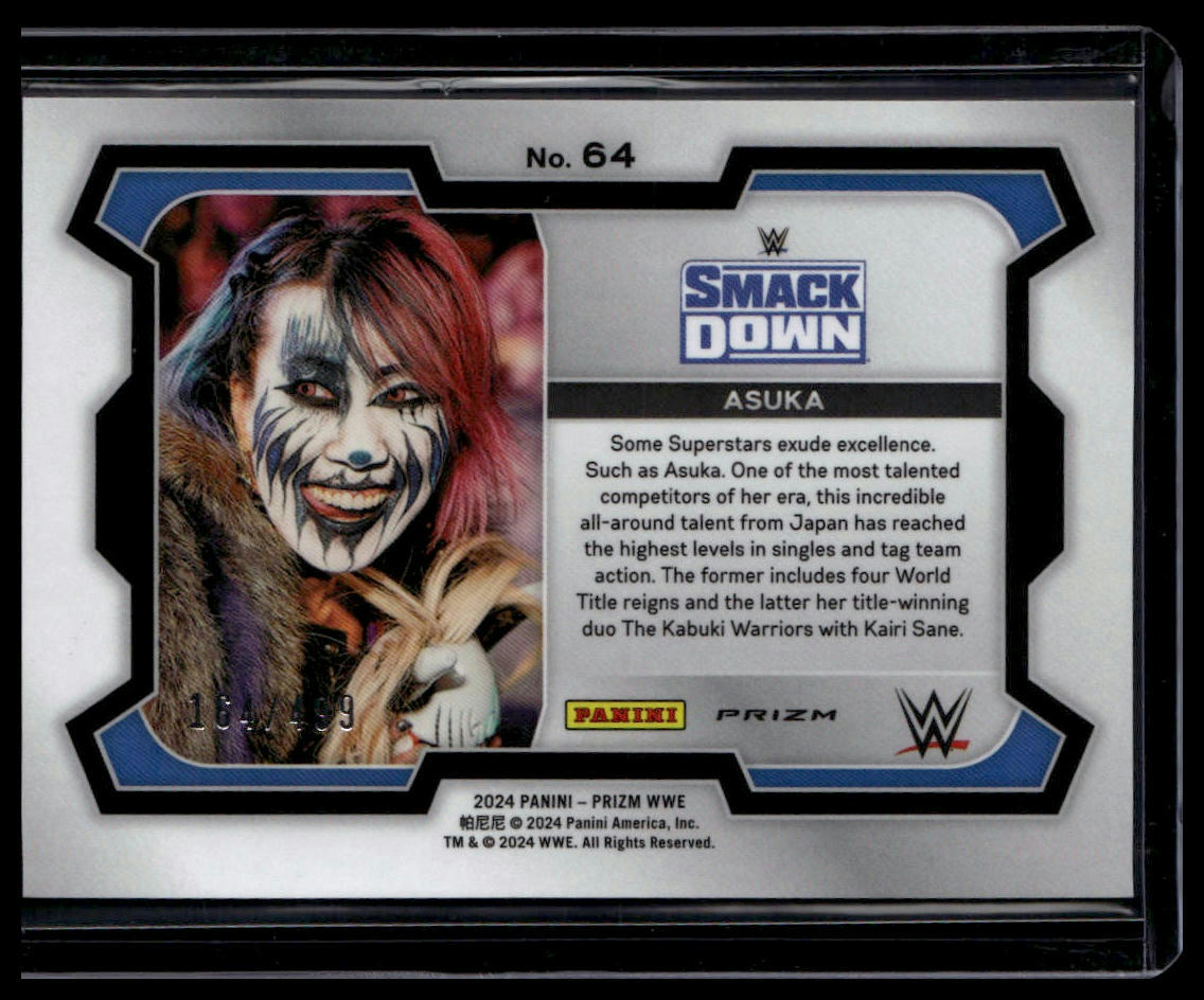 2024 Panini Prizm WWE #64 Asuka Pulsar Prizms #/499