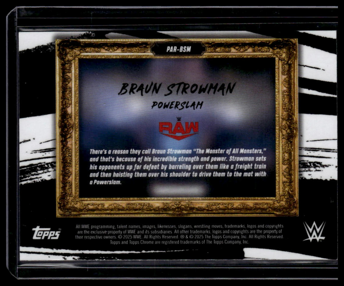 2025 Topps Chrome WWE #PAR-BSM Braun Strowman Paradigm Aqua Geometric /125
