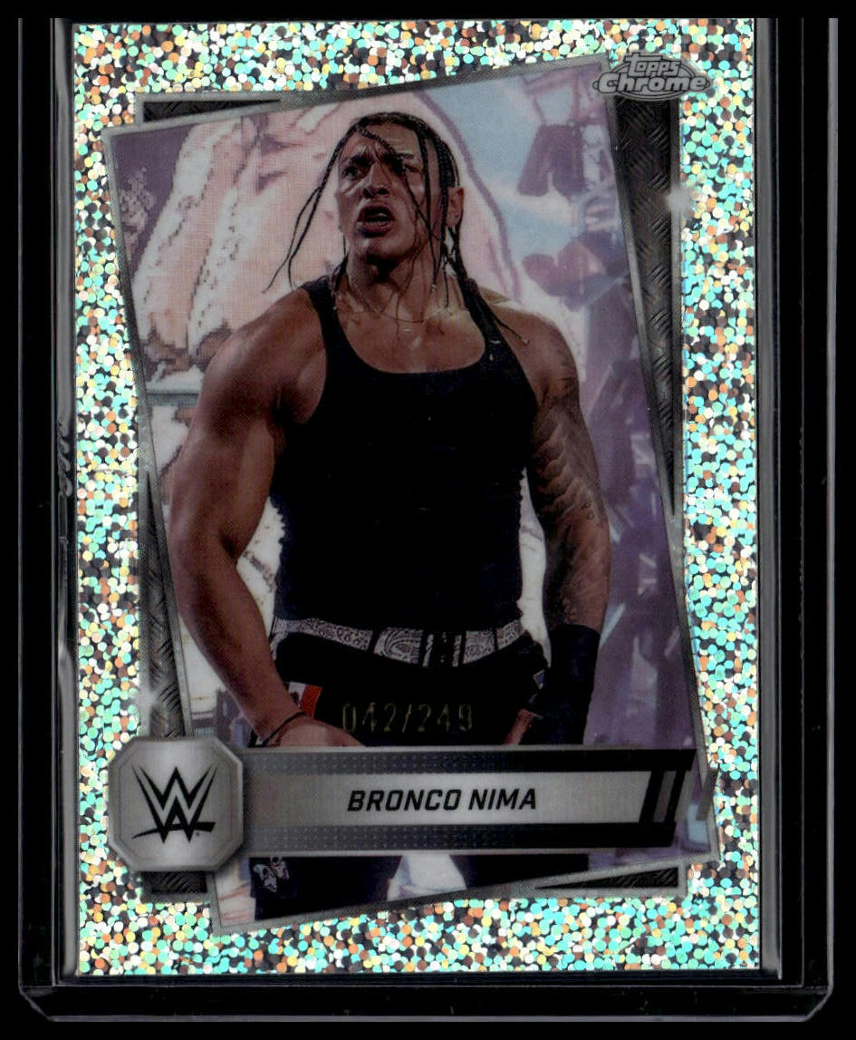2025 Topps Chrome WWE #159 Bronco Nima Speckle Refractor #/249