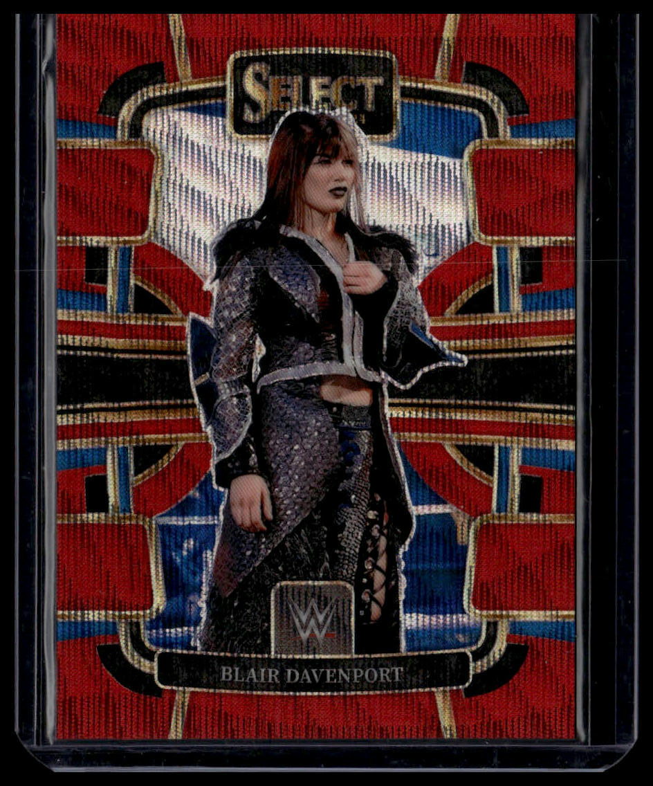 2024 Panini Select WWE #4 Blair Davenport Red Wave Prizms #/99