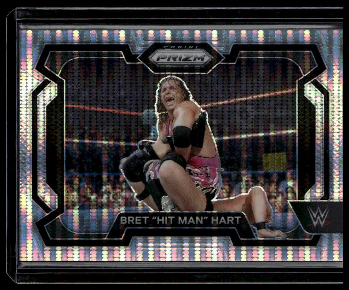 2024 Panini Prizm WWE #26 Bret "Hit Man" Hart Pulsar Prizms #/499