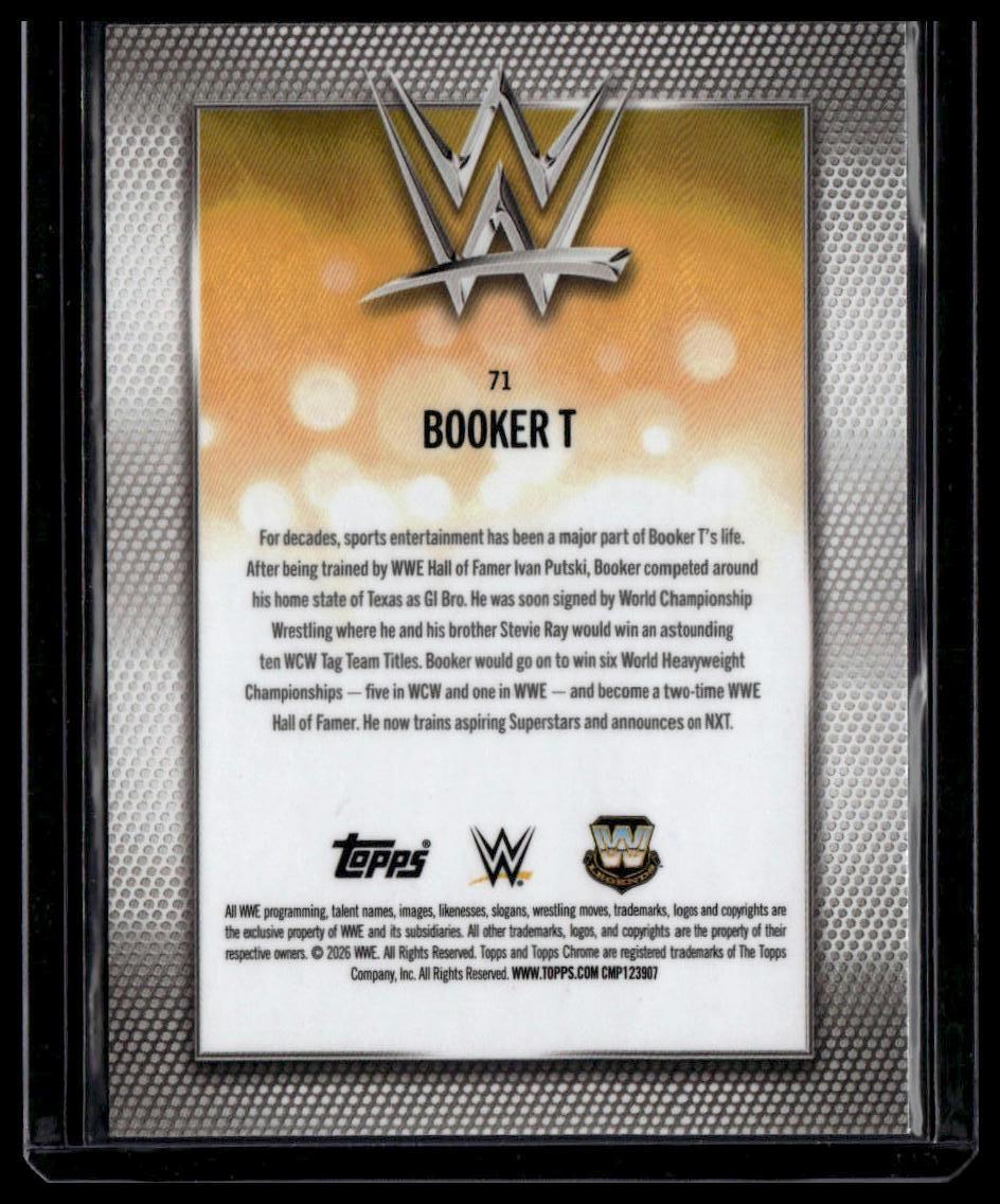 2026 Topps Chrome WWE #71 Booker T Teal Refractor #/299