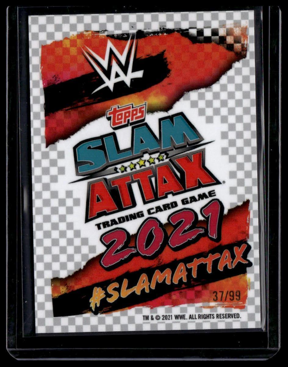 2021 Topps Chrome Slam Attax WWE #161 Bobby Lashley Yellow Refractors #/99