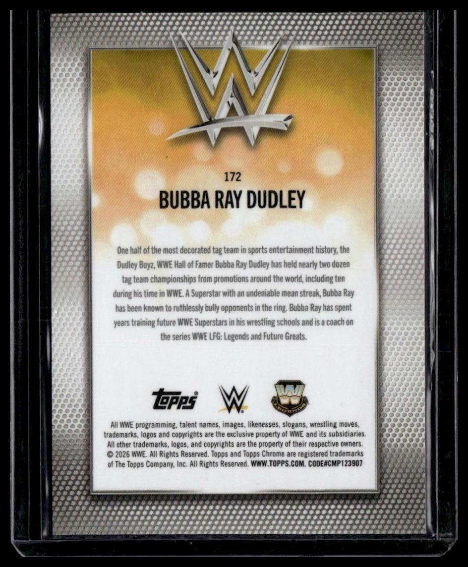 2026 Topps Chrome WWE #172 Bubba Ray Dudley Orange Refractor #/25