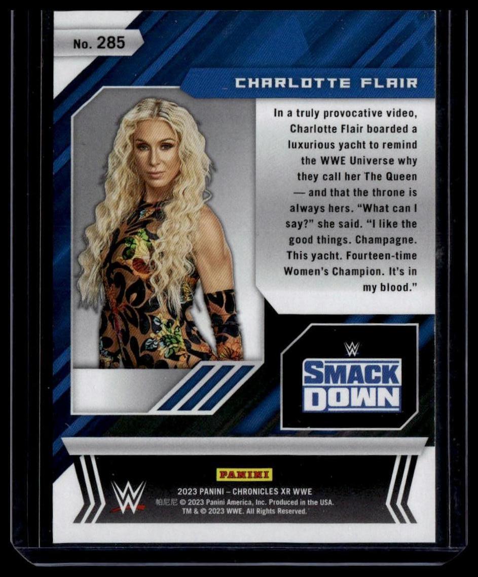 2023 Panini Chronicles WWE #285 Charlotte Flair Red #/199