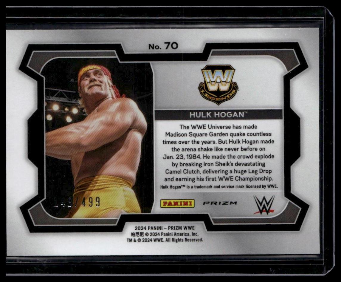 2024 Panini Prizm WWE #70 Hulk Hogan Pulsar Prizms #/499