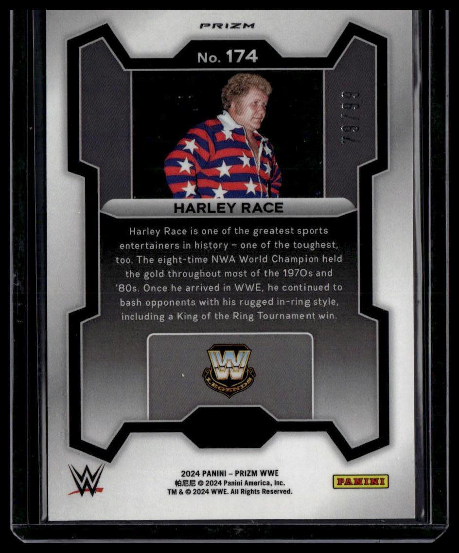 2024 Panini Prizm WWE #174 Harley Race Under Card Red Prizms #/99