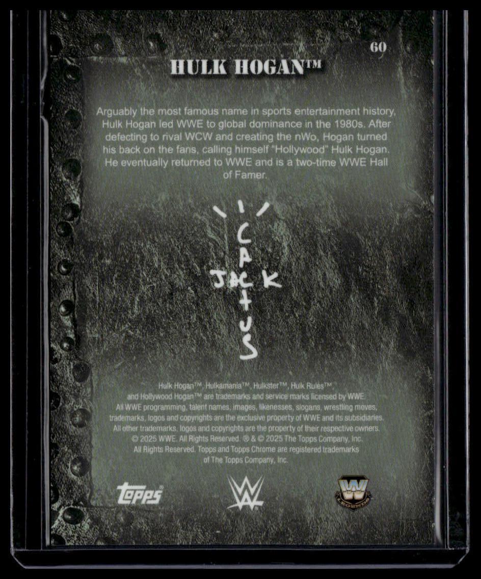 2025 Topps Chrome WWE x Cactus Jack #60 Hulk Hogan Purple #/250