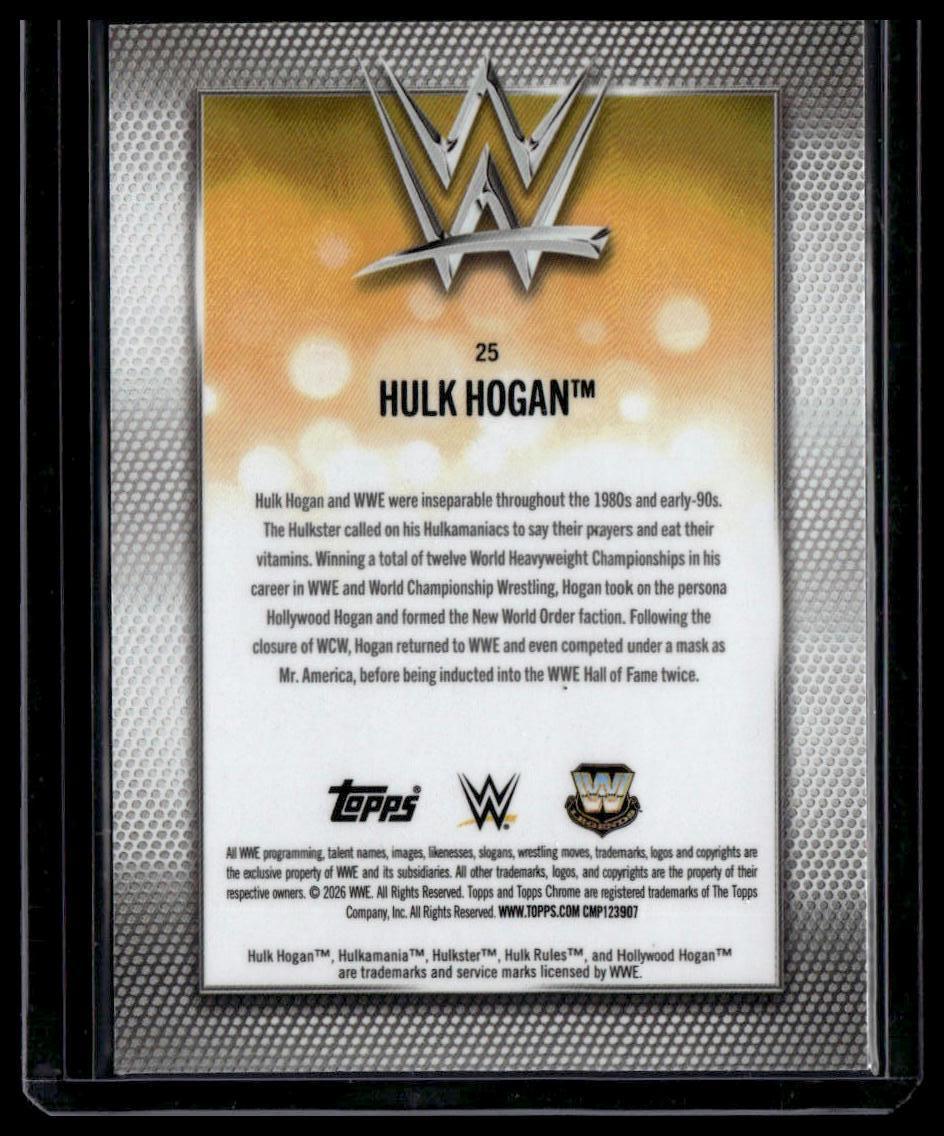 2026 Topps Chrome Sapphire Edition WWE #25 Hulk Hogan
