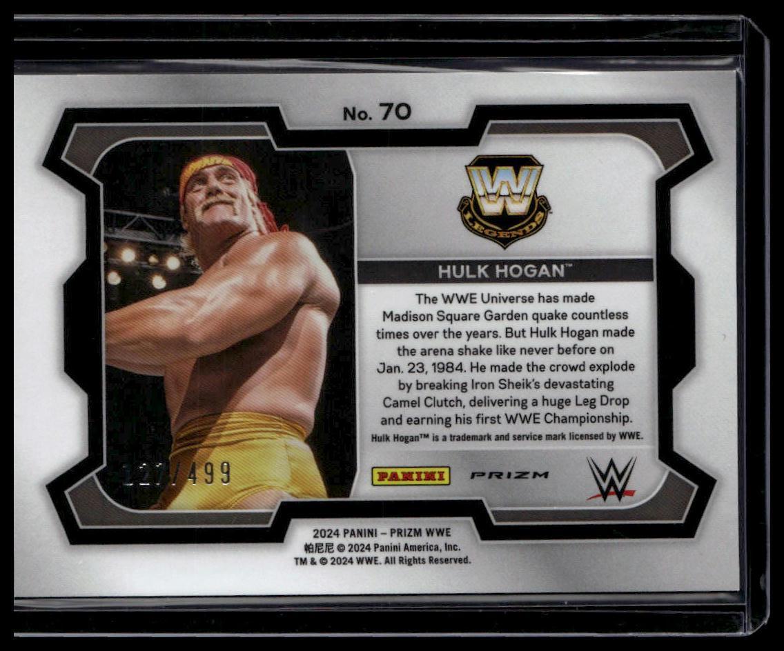 2024 Panini Prizm WWE #70 Hulk Hogan Pulsar Prizms #/499