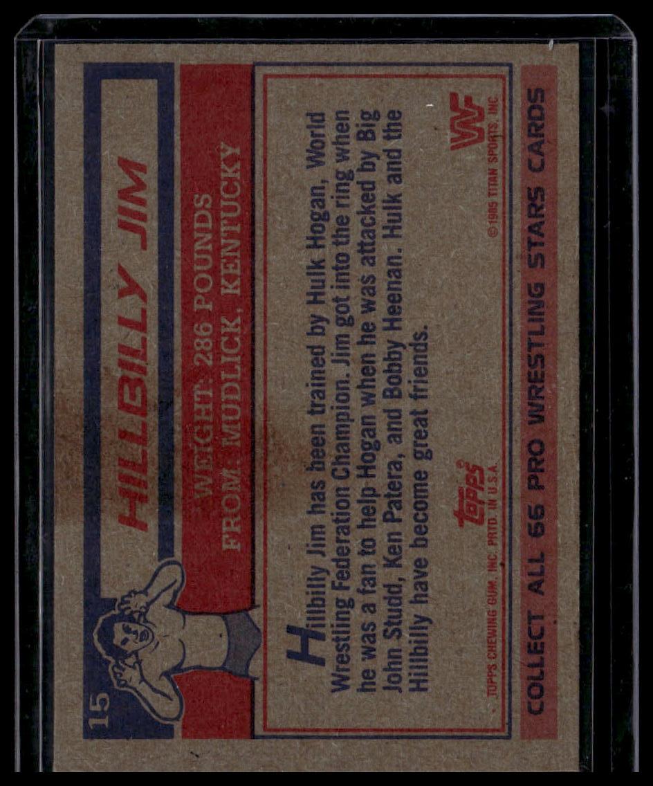 1985 Topps WWF Pro Wrestling Stars #15 Hillbilly Jim