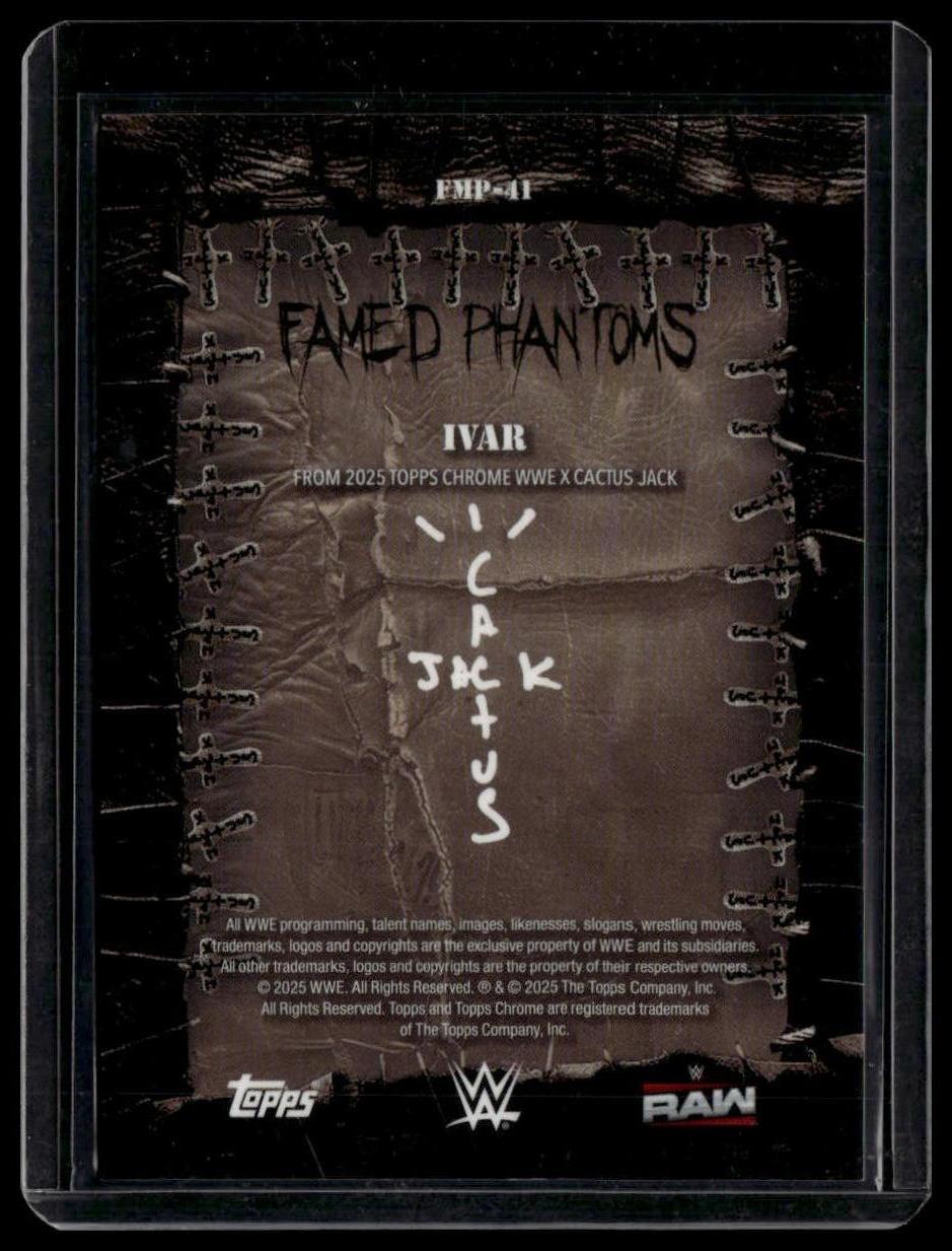 2025 Topps Chrome WWE x Cactus Jack #FMP-41 Ivar Famed Phantoms Orange #/25