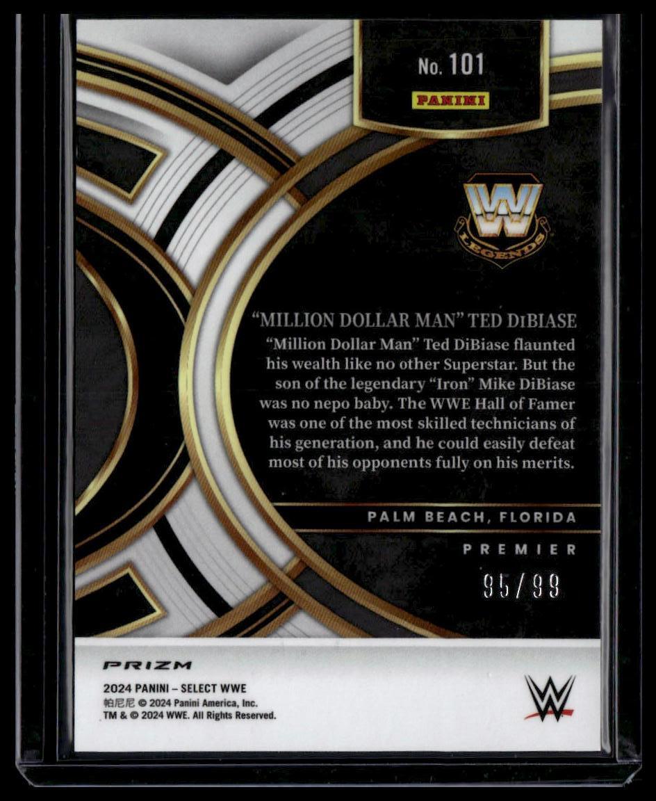 2024 Panini Select "Million Dollar Man" Ted DiBiase Red Wave Prizms #/99