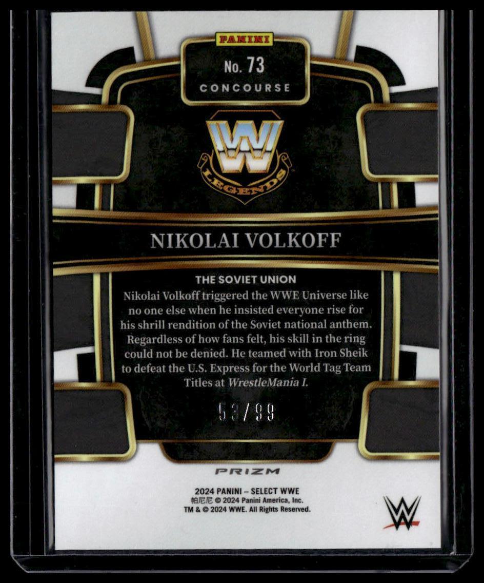 2024 Panini Select WWE #81 Hulk Hogan Red Wave Prizms #/99