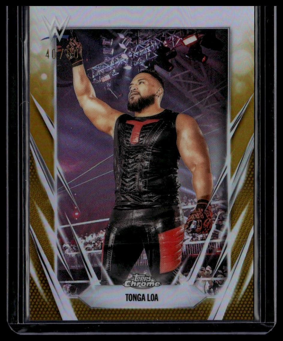2026 Topps Chrome WWE #16 Tonga Loa Gold Refractor #/50