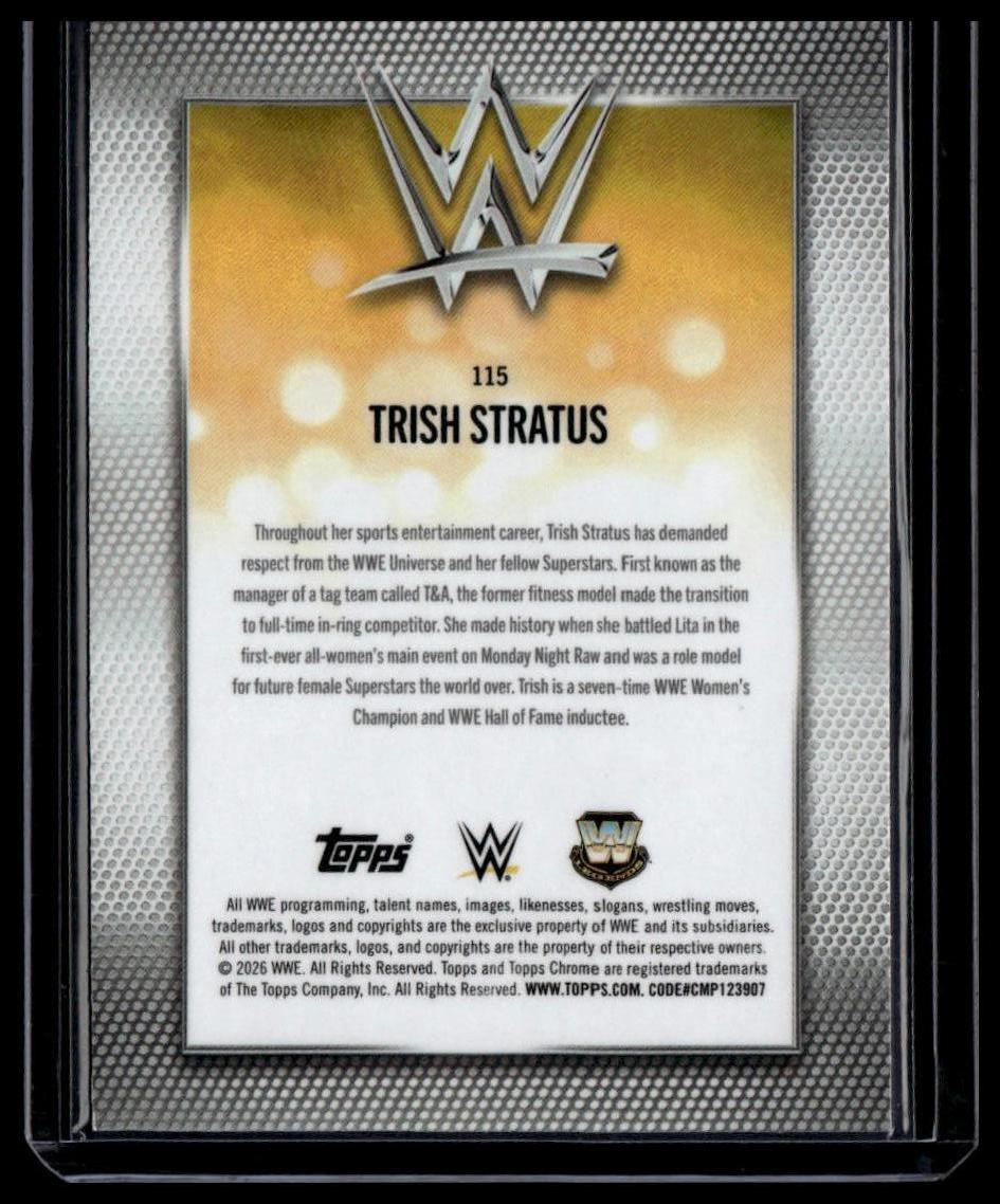 2026 Topps Chrome WWE #115 Trish Stratus Purple Refractor #/75