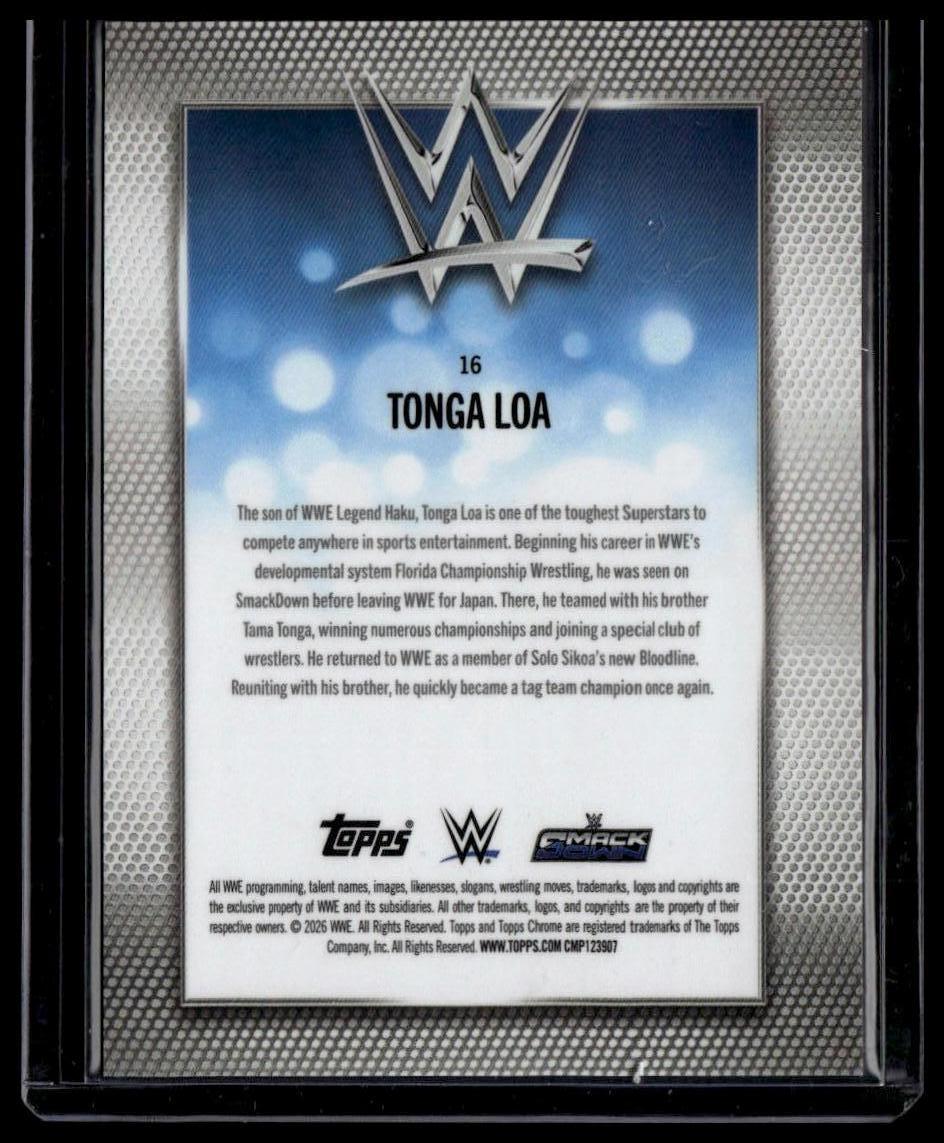 2026 Topps Chrome Sapphire Edition WWE #16 Tonga Loa Orange #/25