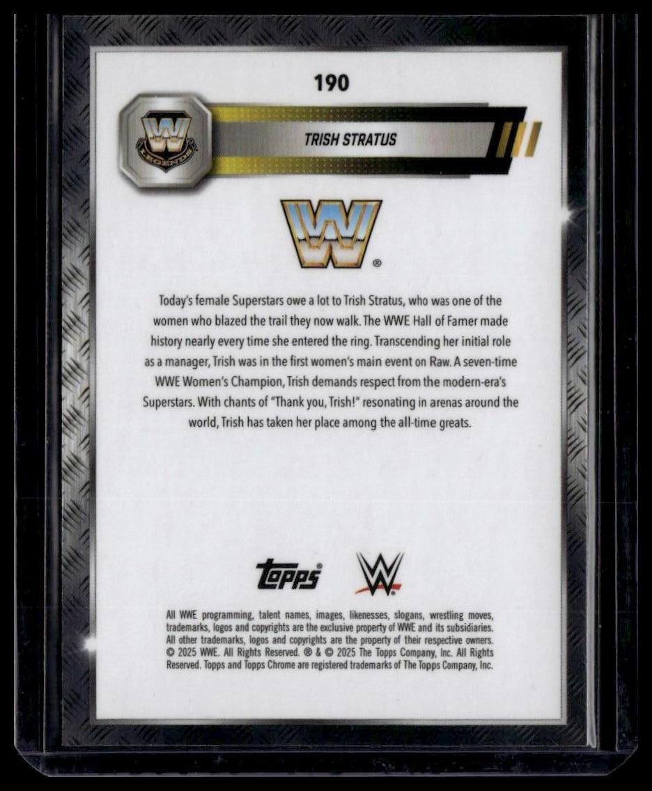 2025 Topps Chrome Sapphire Edition WWE #190 Trish Stratus Green #/75