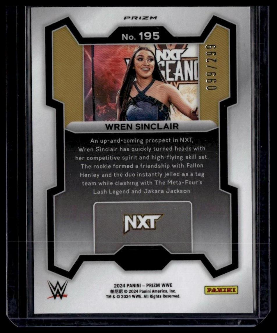 2024 Panini Prizm WWE #195 Wren Sinclair Red Prizms #/299