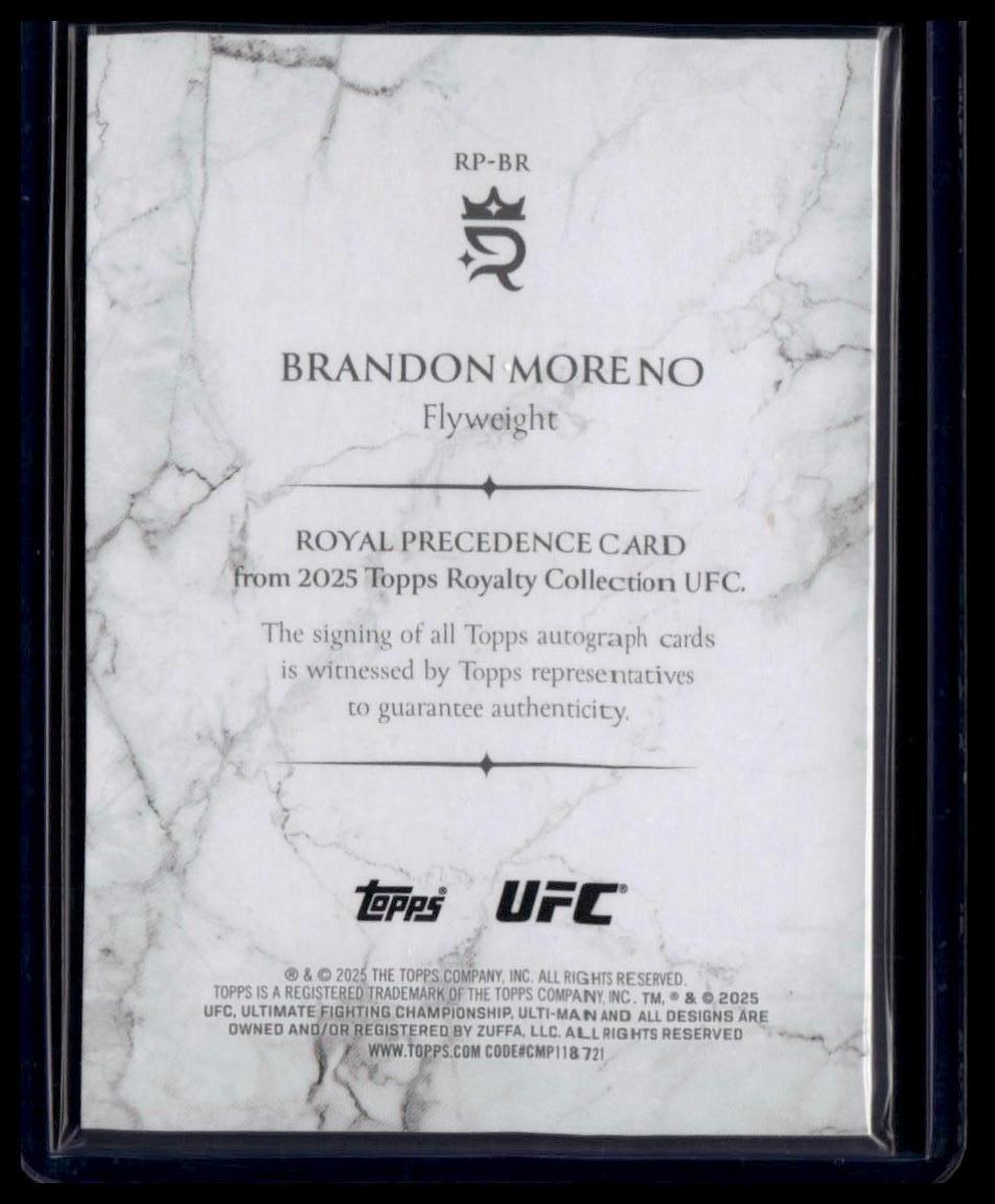 2025 Topps Royalty UFC #RP-BR Brandon Moreno Royal Precedence #/99