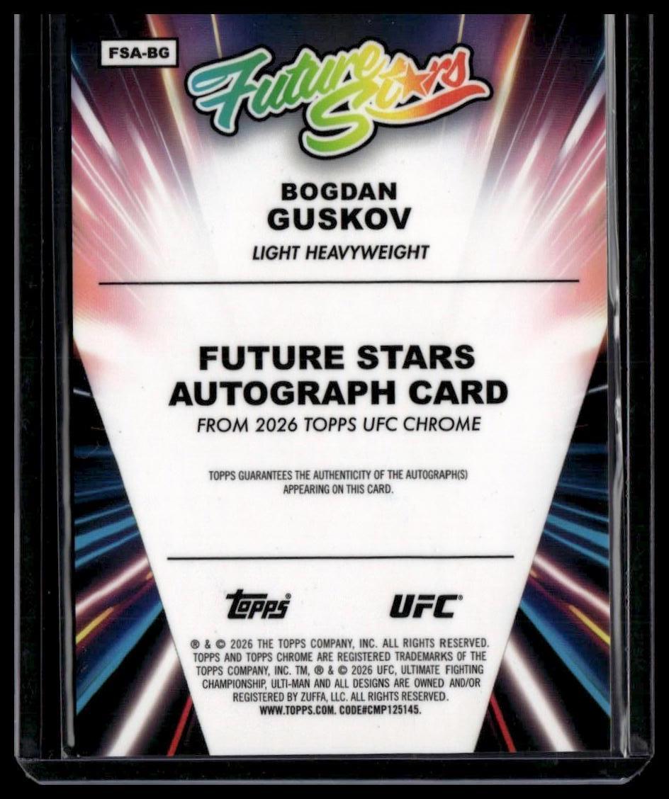 2026 Topps Chrome UFC Bogdan Guskov Future Stars Autographs Gold Geometric #/50