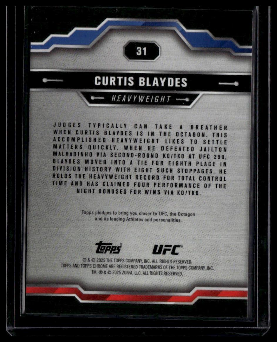 2025 Topps Chrome UFC #31 Curtis Blaydes Orange Geometric #/25