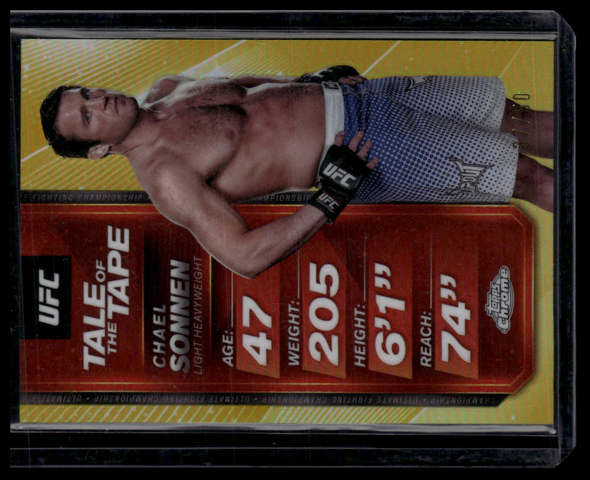 2025 Topps Chrome UFC #TTT-25 Chael Sonnen Tale of the Tape Gold Refractor #/50