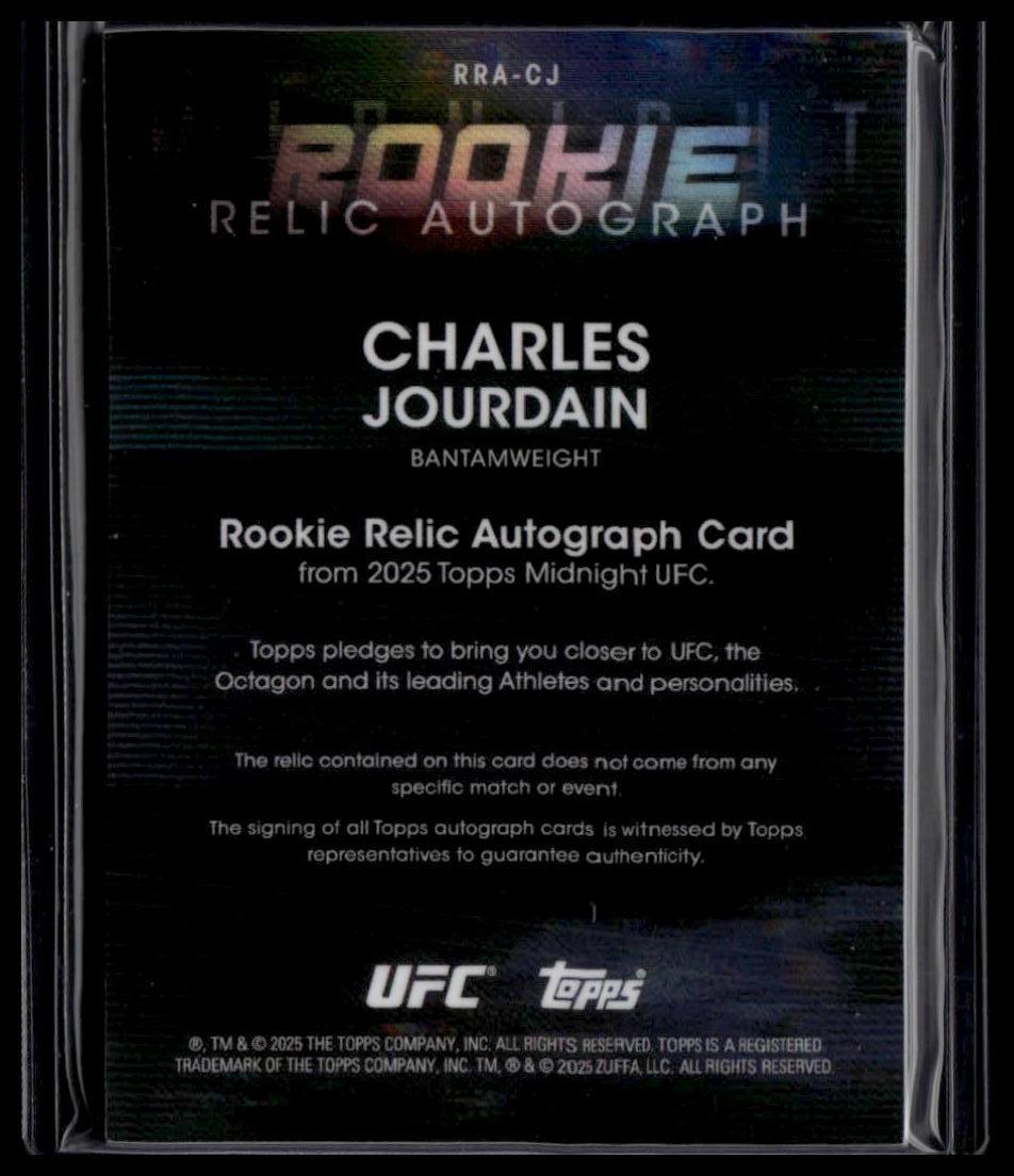 2025 Topps Midnight UFC #RRA-CJ Charles Jourdain Rookie Relic Autographs