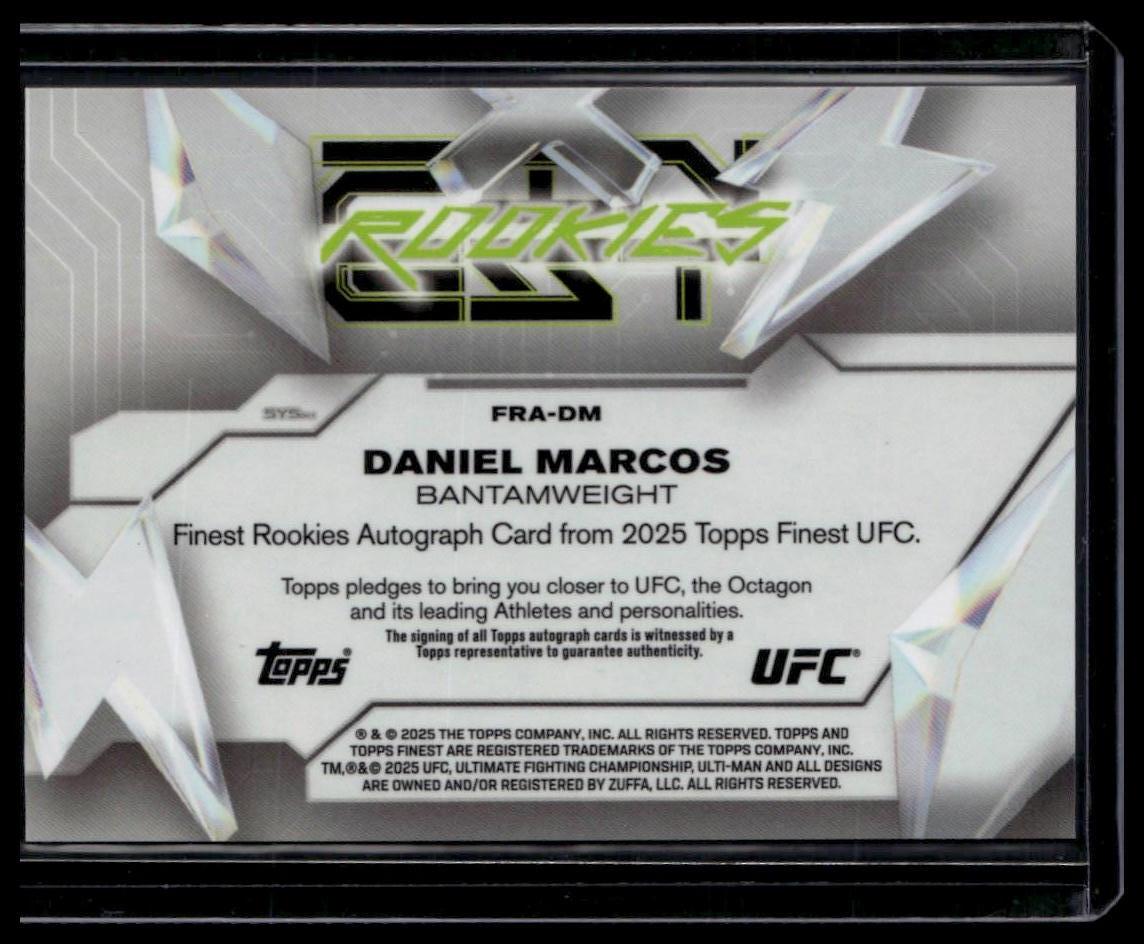 2025 Topps Finest Daniel Marcos Finest Rookie Autographs Black Refractors #/25