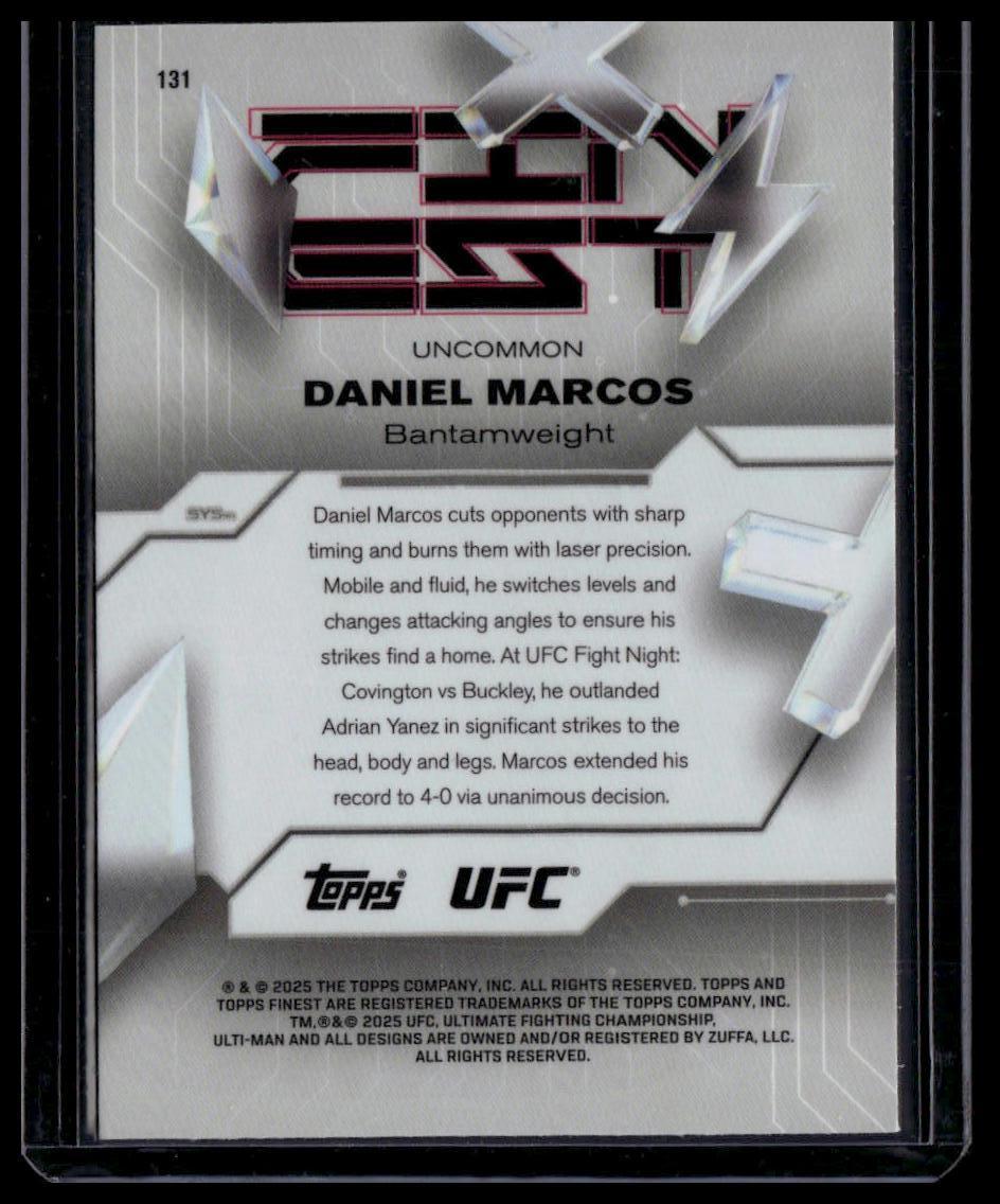2025 Topps Finest UFC #131 Daniel Marcos Purple Refractors #/200