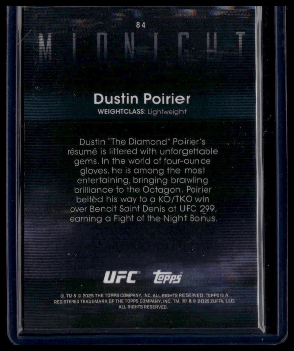2025 Topps Midnight UFC #84 Dustin Poirier Twilight #/99