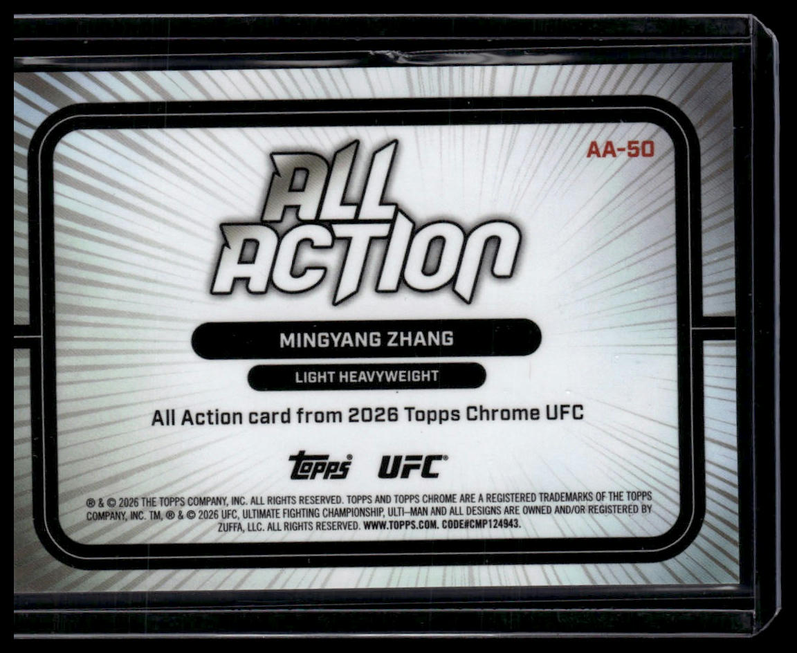 2026 Topps Chrome Mingyang Zhang All Action Gold Geometric Refractor #/50