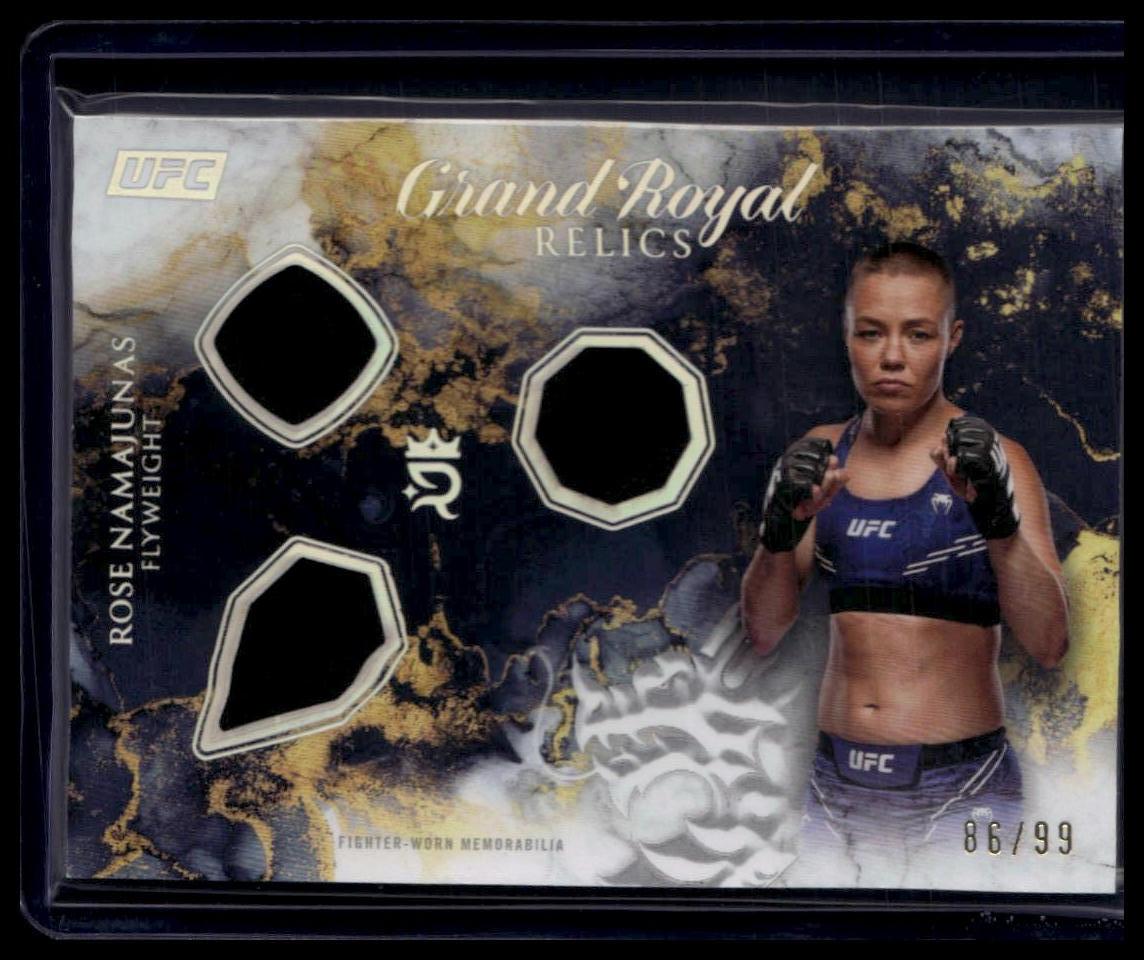 2025 Topps Royalty UFC #GR-RN Rose Namajunas Grand Royal Relics #/99