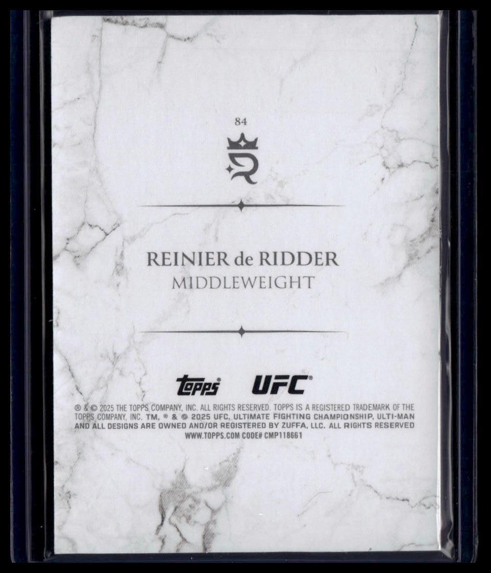 2025 Topps Royalty UFC #84 Reinier de Ridder Purple #/35