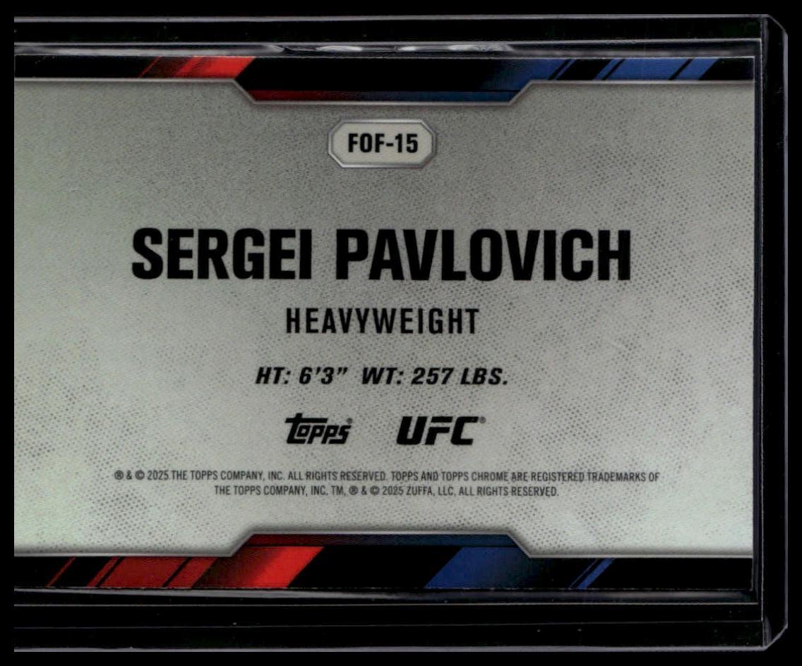 2025 Topps Chrome UFC #FOF-15 Sergei Pavlovich Fists of Fury