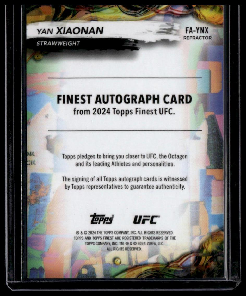 2024 Topps Finest UFC #9 Yan Xiaonan Refractors