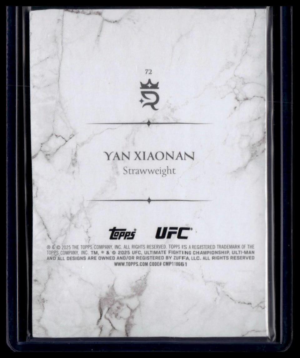 2025 Topps Royalty UFC #72 Yan Xiaonan #/99