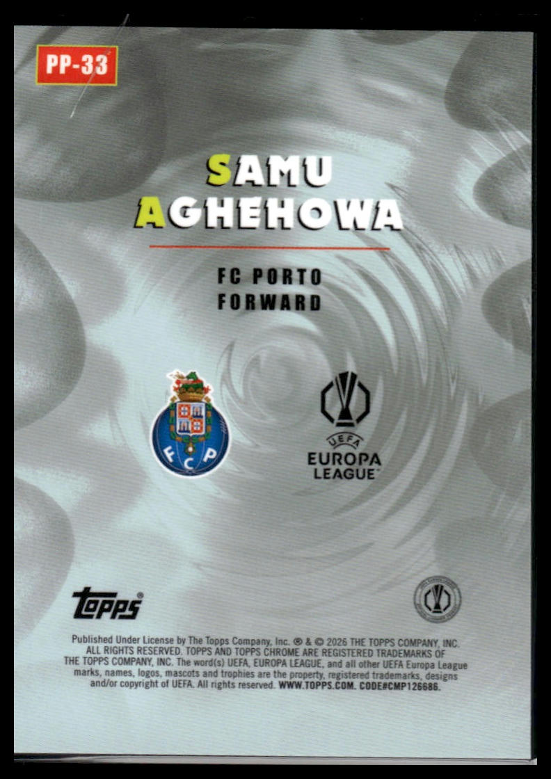 2025-26 Topps Chrome UEFA Club Competitions #PP-33 Samu Aghehowa Power Players