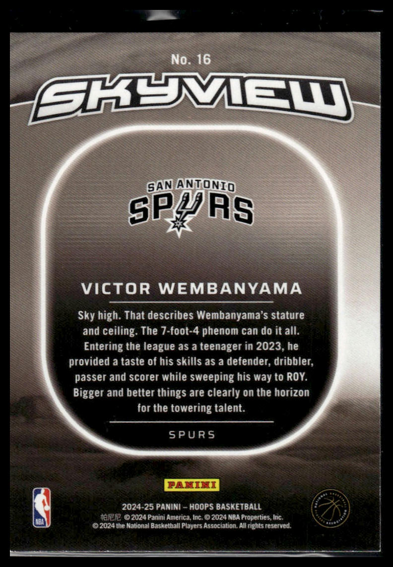 2024-25 Hoops #16 Victor Wembanyama Skyview Holo