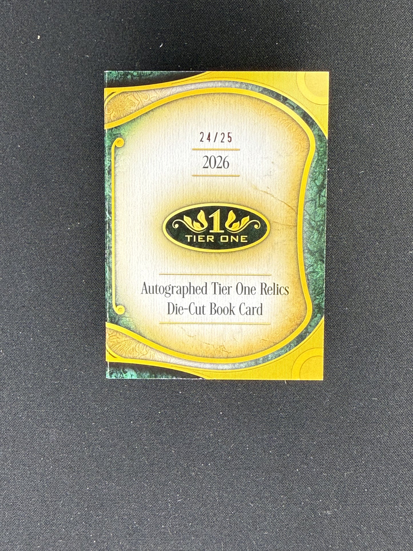 2026 Topps Tier One Bobby Witt Jr. Autographed Tier One Relics Die-Cut Book Red