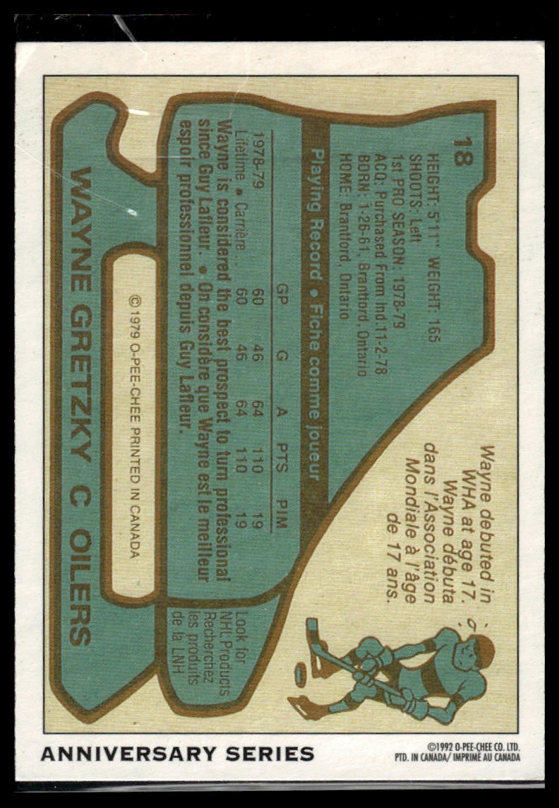 1992-93 O-Pee-Chee #12 Wayne Gretzky 25th Anniversary