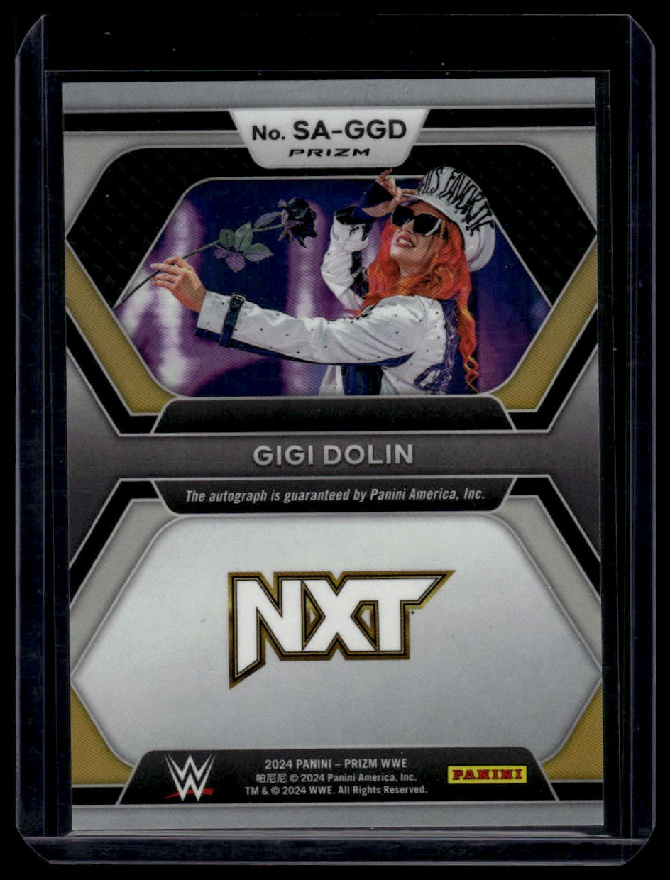 2024 Panini Prizm WWE #SA-GGD Gigi Dolin Superstar Autographs Under Card