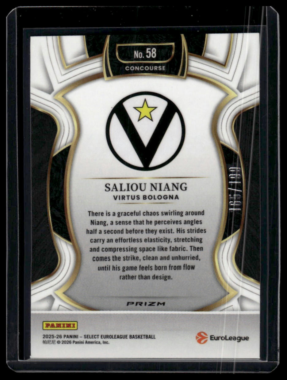 2025-26 Panini Select EuroLeague #58 Saliou Niang Red /199