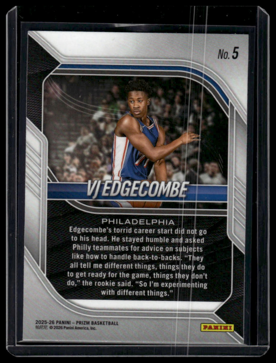 2025-26 Panini Prizm #5 VJ Edgecombe