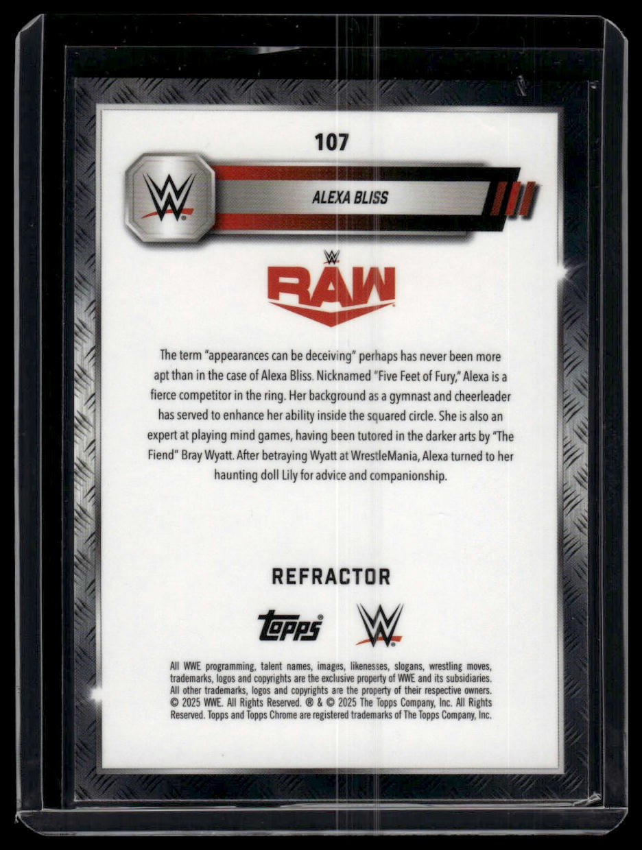 2025 Topps Chrome WWE #107 Alexa Bliss Refractor
