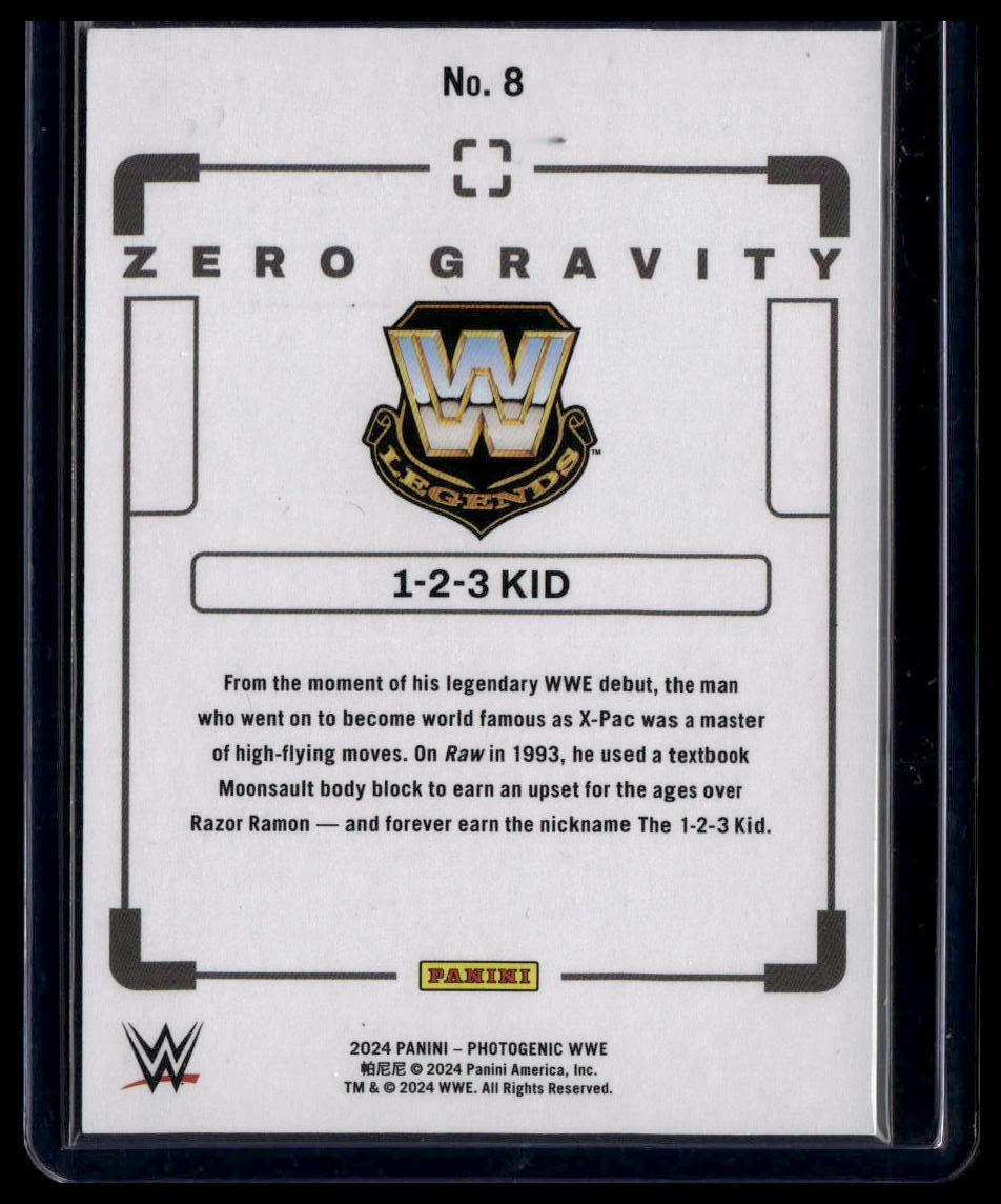 2024 Panini Photogenic WWE #8 1-2-3 Kid Zero Gravity