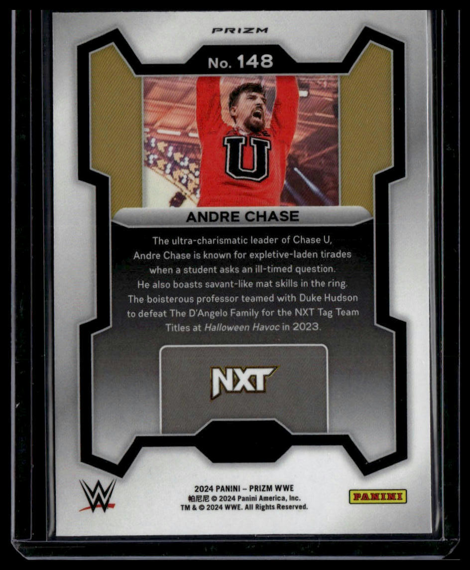 2024 Panini Prizm WWE #148 Andre Chase Ruby Wave Prizms